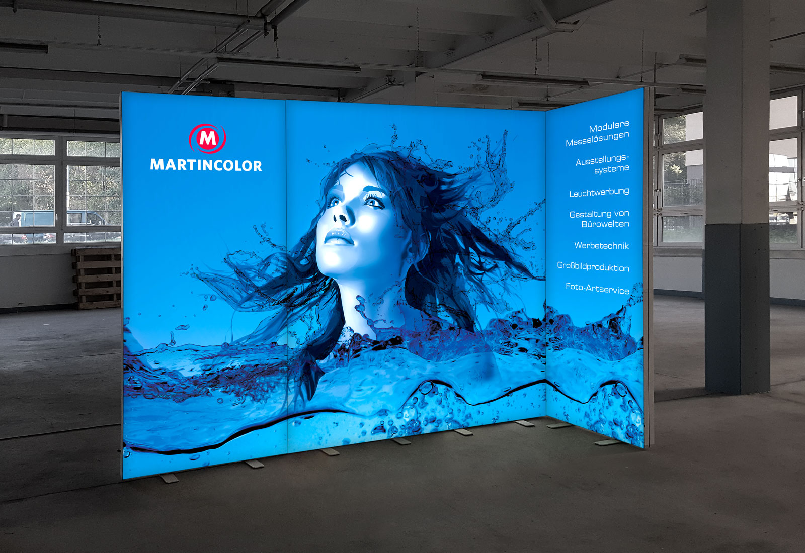 ALU LighUp Messestand Ecke ALU LighUp Messestand Ecke