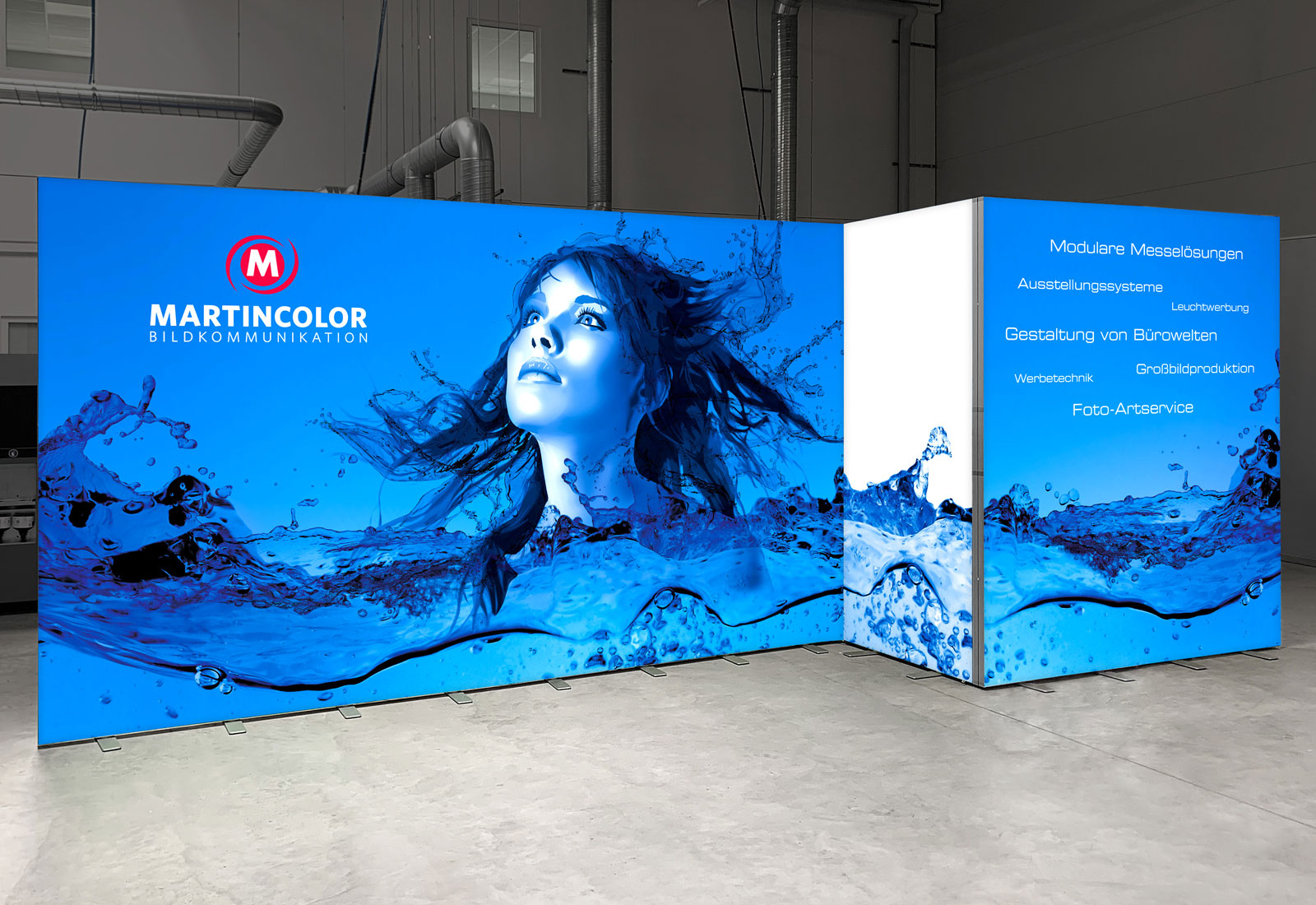 ALU LightUp Messestand Ecke ALU LightUp Messestand Ecke