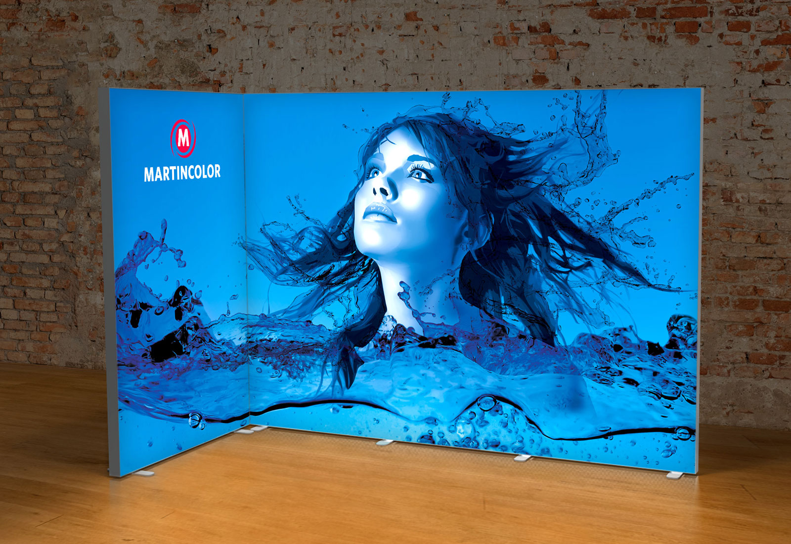 ALU STAR LED Messewand Ecke ALU STAR LED Messewand Ecke