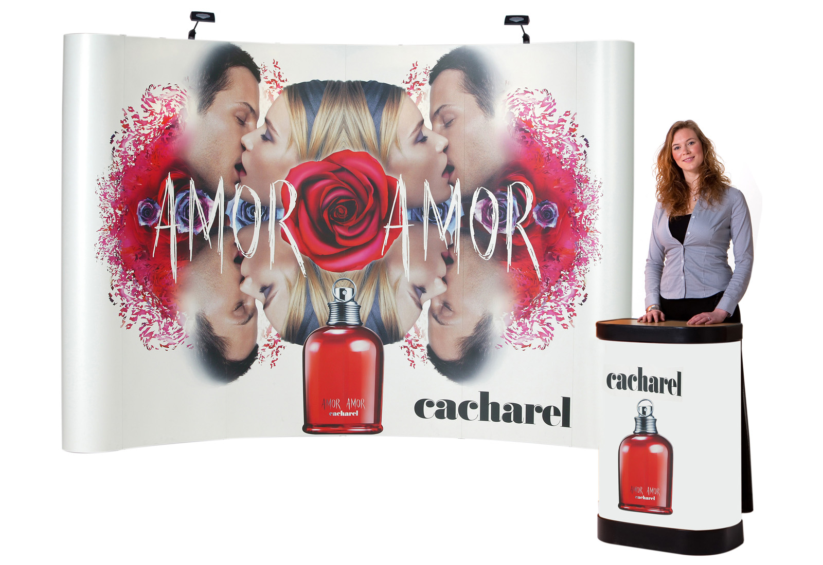 Expofix Prestige PopUp Wall with counter Expofix Prestige PopUp Wall with counter