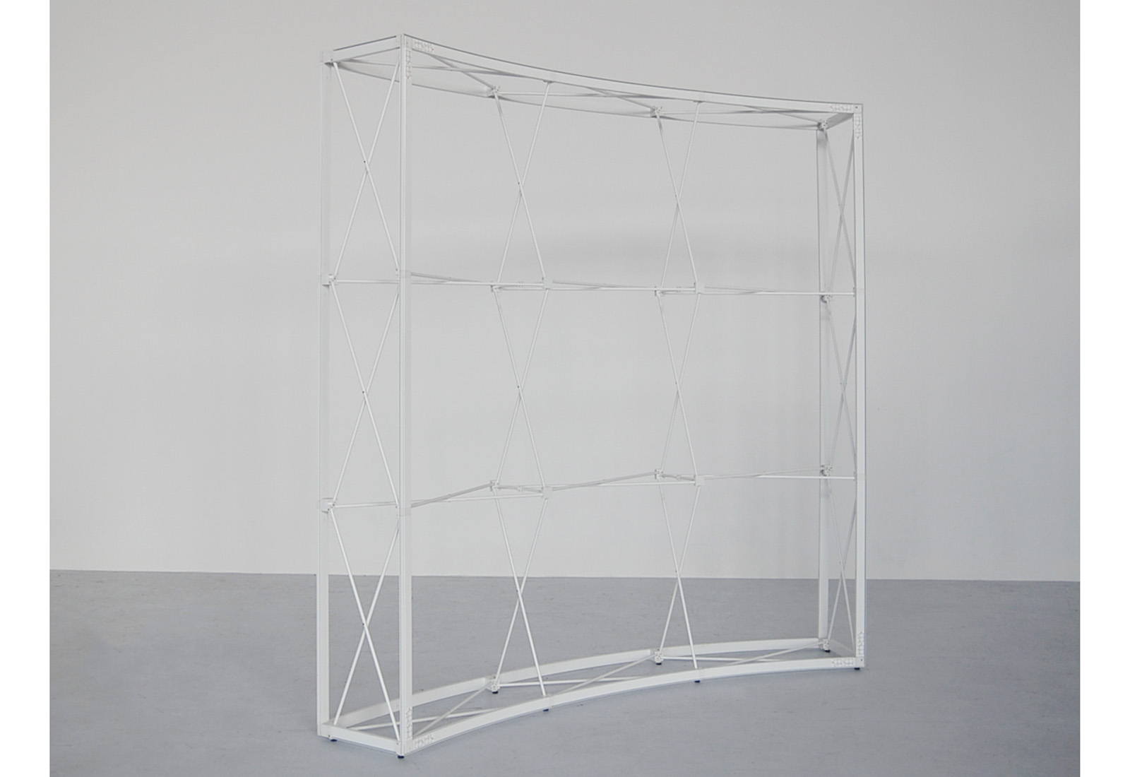 GRID Faltwand gebogen Gestell