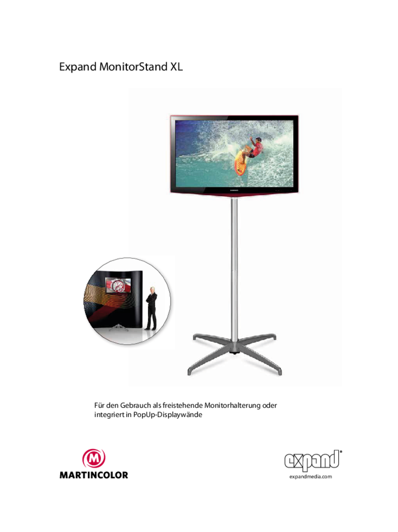 Expand MonitorStand XL data sheet PDF