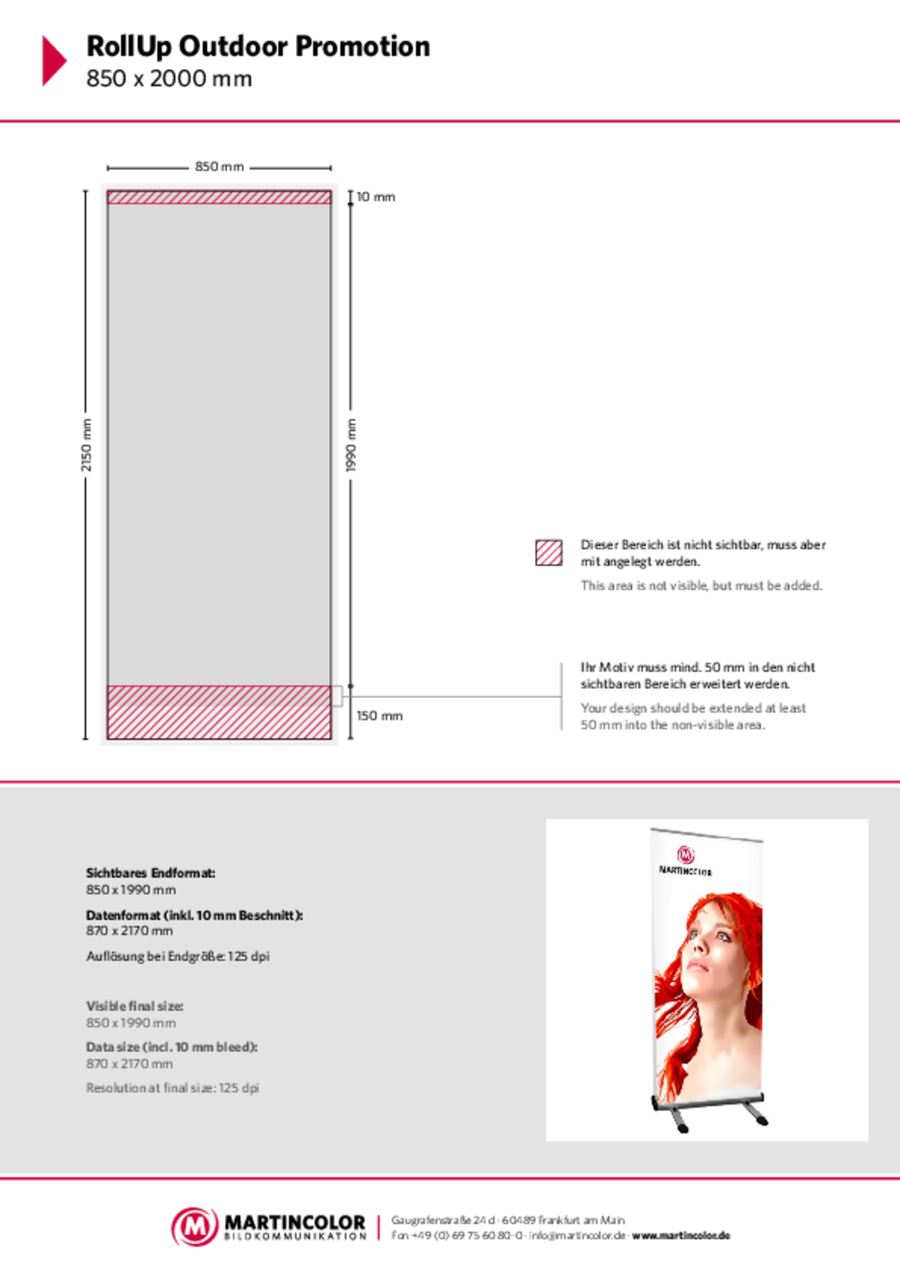 RollUp Outdoor Promotion Datenblatt PDF