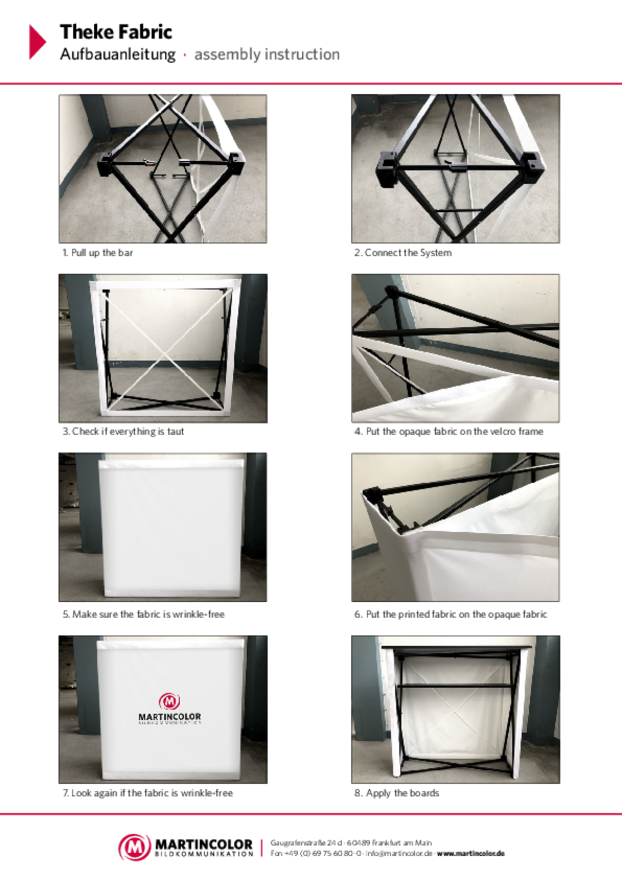 Theke Fabric Aufbauanleitung PDF