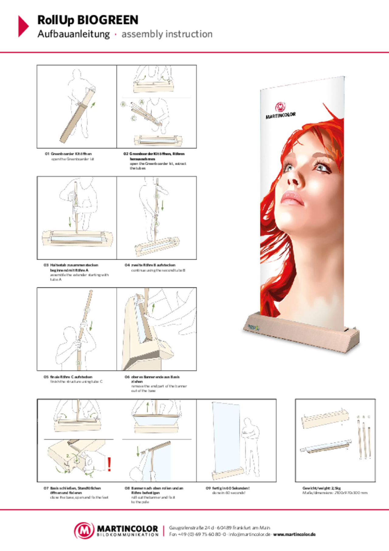 RollUp BIOGREEN Aufbauanleitung PDF