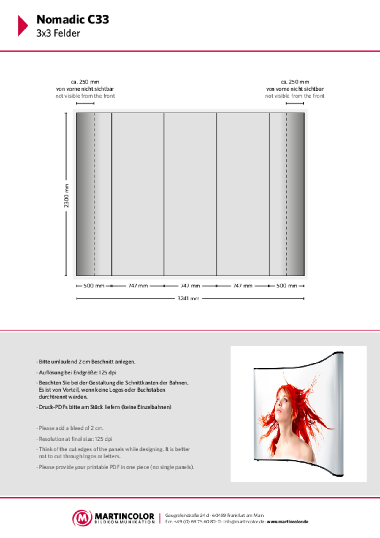 Nomadic PopUp Wall data sheet PDF