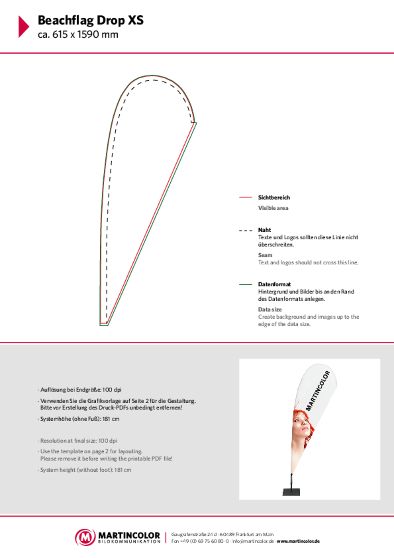 Beachflag Drop Datenblatt PDF