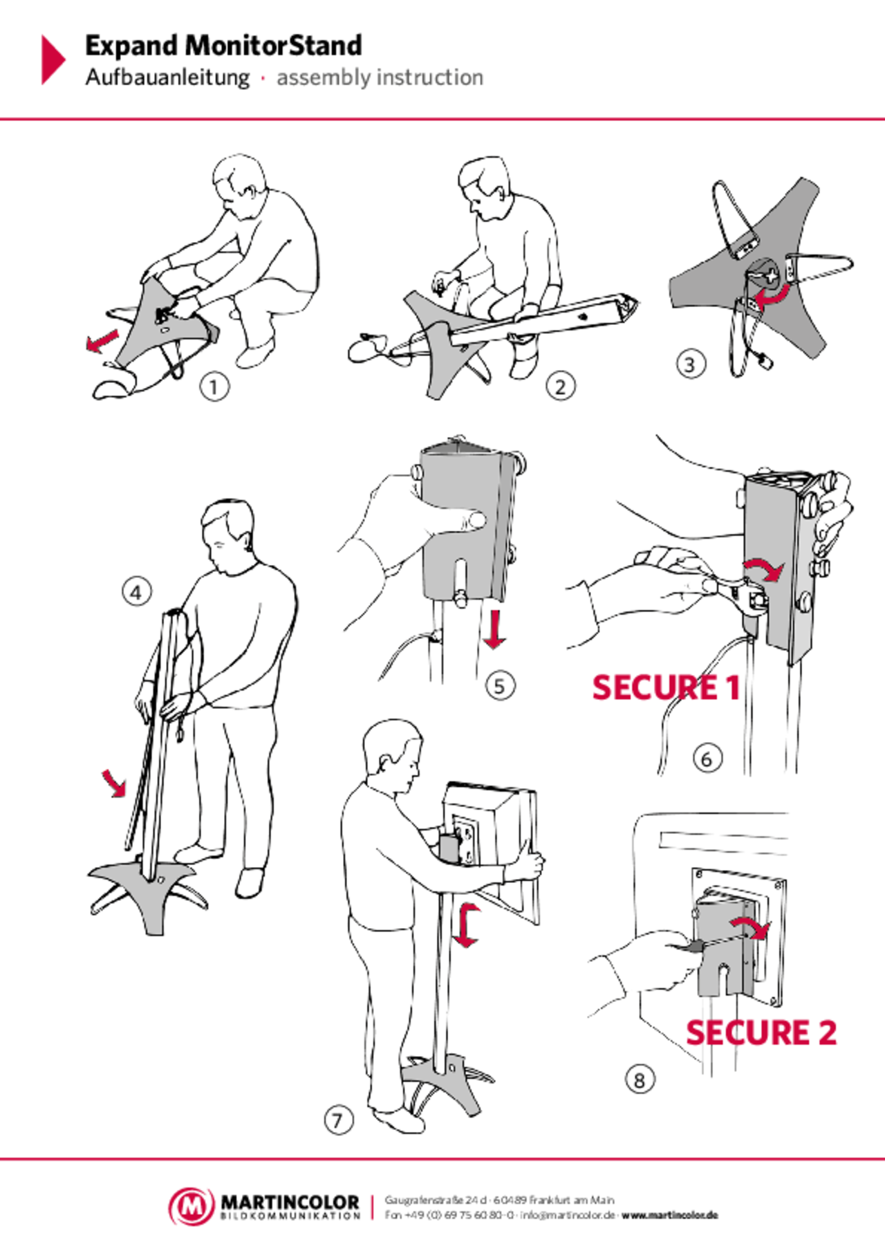 Expand MonitorStand XL assembly instructions PDF