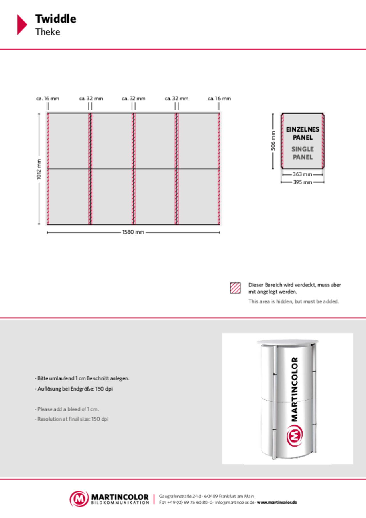Twiddle Säule Datenblatt PDF
