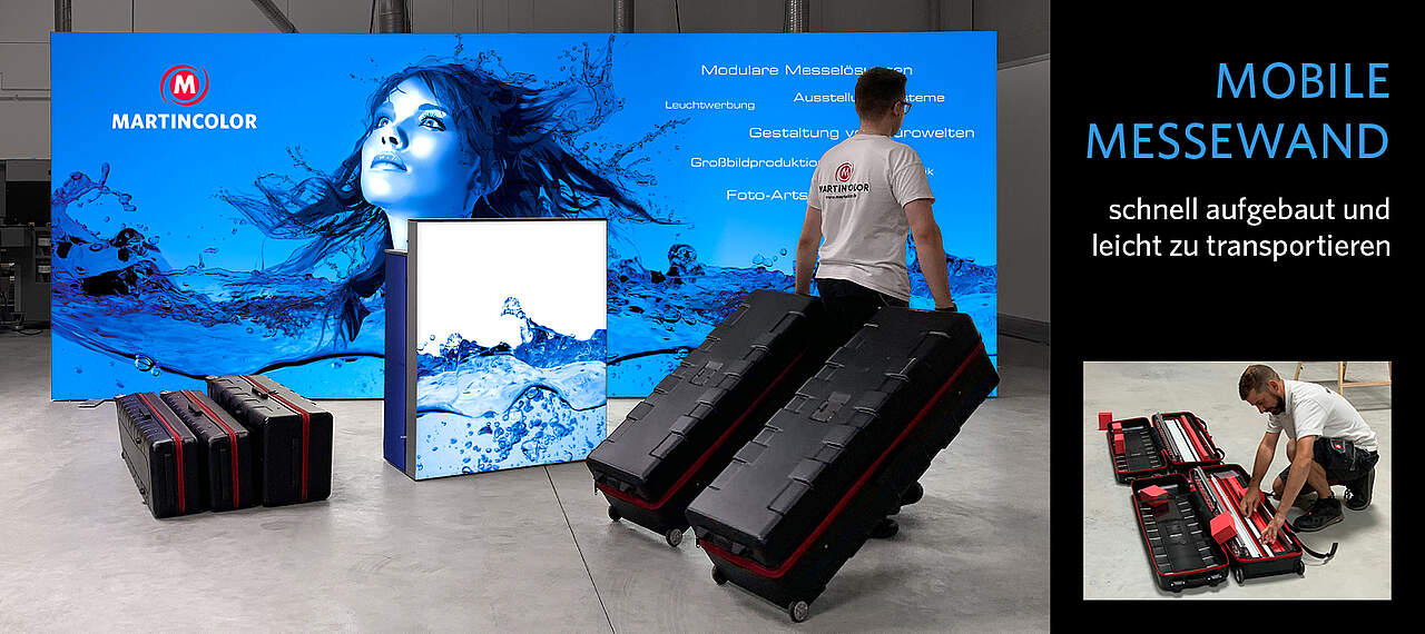 Mobile LED Messewand ALU STAR