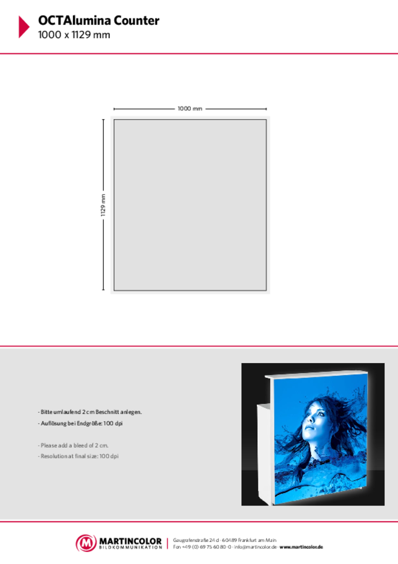 OCTAlumina LED-Counter Datenblatt PDF