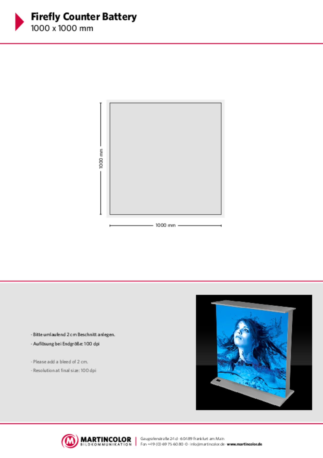 Firefly Counter Battery Datenblatt PDF