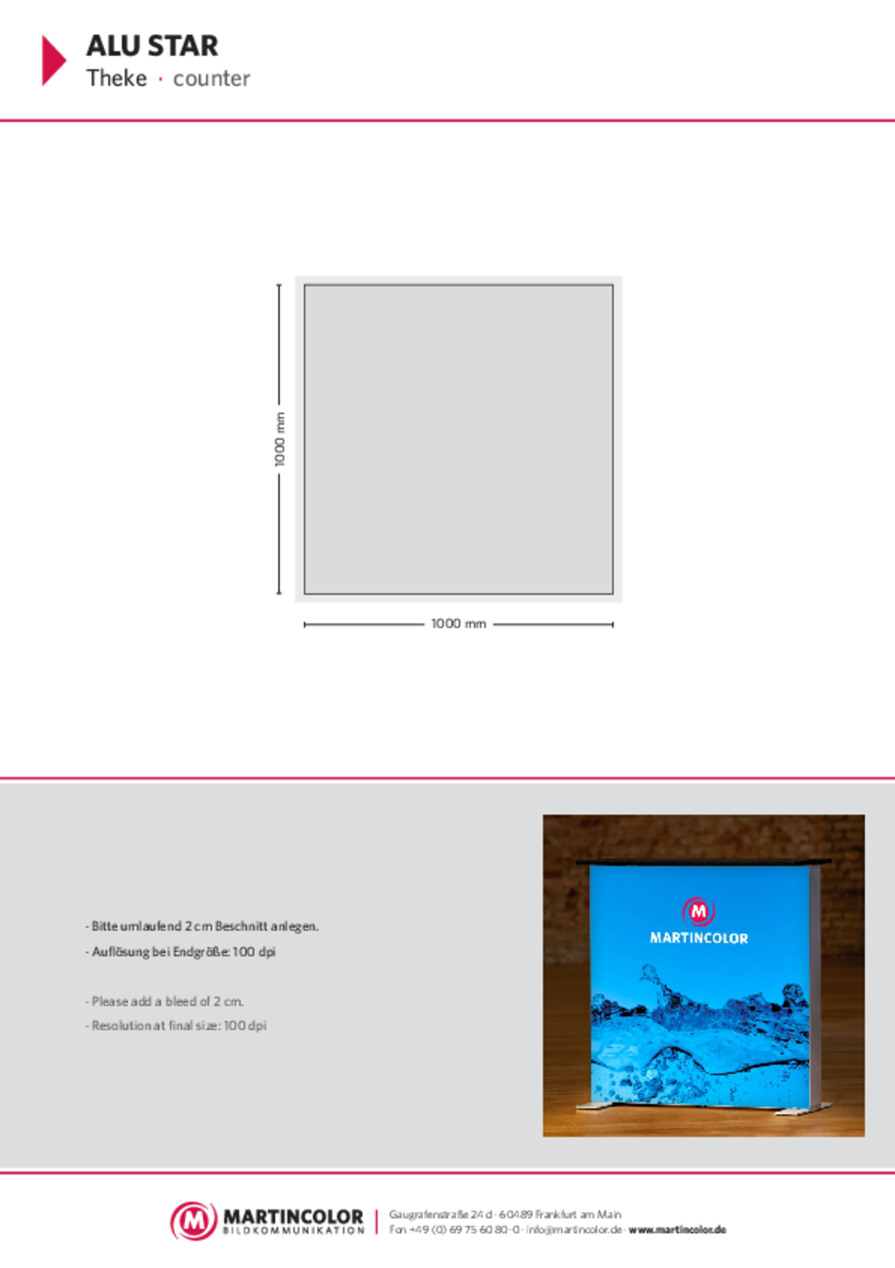 ALU STAR LED-Theke Datenblatt PDF