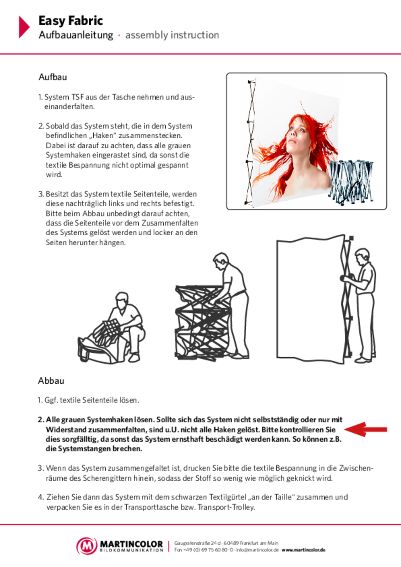 Easy Fabric Aufbauanleitung PDF