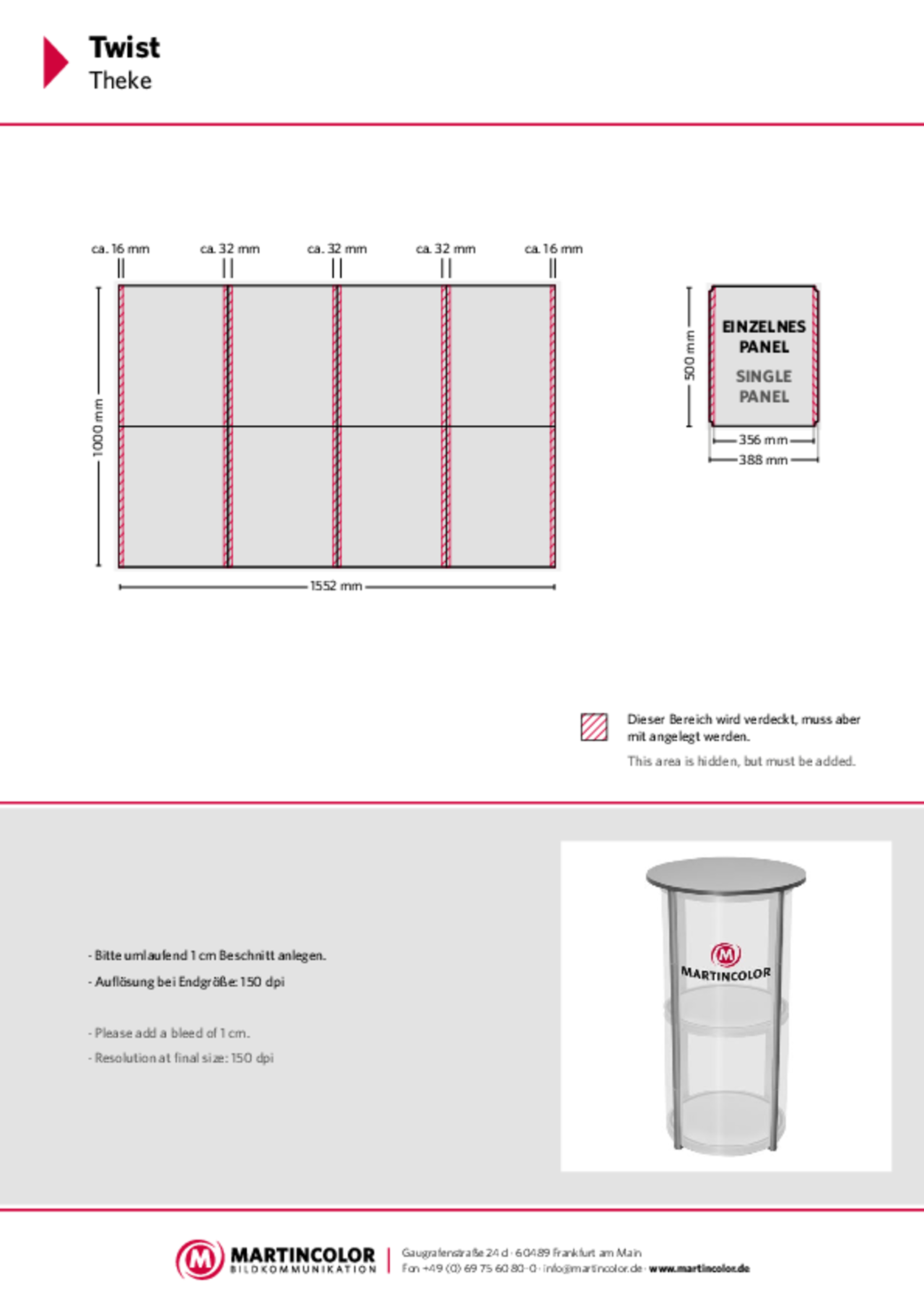 Twist Vitrinensäule Basic Datenblatt PDF
